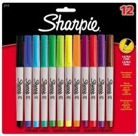 Sharpie Ultra Fine Point Permanent Markers, 12 Colored Markers