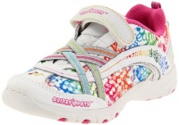 Stride Rite Glitzy Pets Koko Sneaker (Toddler/Little Kid),White/Pink,1 M US Little Kid