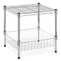 Whitmor 6054-2364 Chrome Supreme Collection Supreme Stacking Shelf with Basket