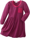 Splendid Littles Girls 2-6x Naples Stripe Bubble Dress, Dragonfruit, 3T