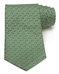 A silk tie adds distinction and flair to your formal presentation. With a repeating pattern of drawn horses, you'll also punch up your attire with an artful touch.