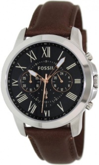 Fossil Grant Chronograph Leather Watch - Brown