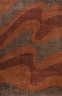 Area Rug 8x11 Rectangle Contemporary Rust Color - Momeni New Wave Rug from RugPal