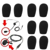 20mm Headset & Lapel Lavalier Microphone Windscreens - 8 Pack