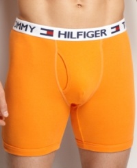 The classic style you love from the designer you trust. These Tommy Hilfiger boxer briefs will give you the support you need.