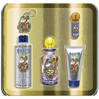 ED HARDY VILLAIN Men Gift Set Eau de Toilette 4.2oz Spray + .25SP + 3oz H&B WASH + 6oz B/SPR