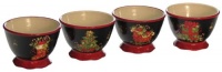 Certified International Vintage Christmas 5-1/4-Inch Ice Cream Bowl, Set of 4