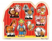 Melissa & Doug Jumbo Knob Wooden Farm Puzzle