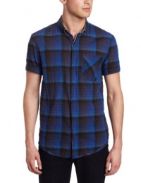 Calvin Klein Jeans Men's Dusky Plaid Short Sleeve Woven