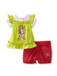 Baby Phat - Kids Baby-girls Newborn Knit Tunic Tank Set, Pink, 6-9 Months