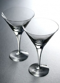 Orrefors Intermezzo Satin Crystal Martini Glass