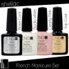 CND Shellac French Manicure Kit Top Base Coat Color Nail Polish Gel White Pink