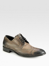 Timeless wingtip style, expertly crafted in Italy from distressed leather for an authentic, vintage-inspired look.Leather upperLeather liningPadded insoleLeather soleMade in Italy