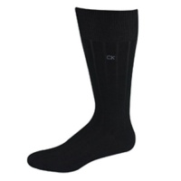 Calvin Klein Men's Socks Dress Rib Crew Black 3pairs