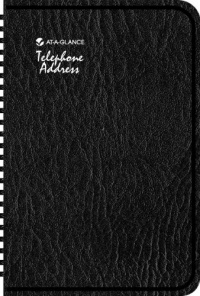 AT-A-GLANCE QuickNotes QuickNumbers Telephone/Address Book, 5 x 8 Inches, Black, Undated (86-715-05)