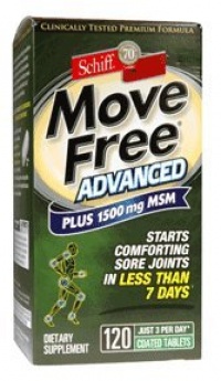 Move Free Advanced Plus MSM Joint Supplement with Glucosamine, Chondroitin, Hyaluronic Acid and MSM, 120 Count