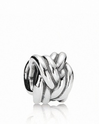 Ascribe personal meaning to PANDORA's sterling silver knot charm, or simply admire its beauty.