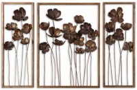 Uttermost Metal Tulips Mirror, Set of 3