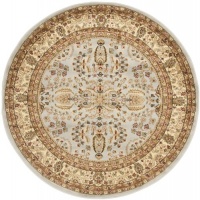 Safavieh LNH214G Lyndhurst Collection Round Area Rug, 5-Feet 3-Inch Diameter, Grey and Beige