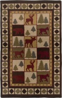 Rizzy Home CT2063 Country 8-Feet by 8-Feet Round Area Rug, Brown