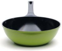 The 12 Green Earth Wok by Ozeri, with Smooth Ceramic Non-Stick Coating (100% PTFE and PFOA Free)