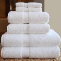 Luxury Hotel / Spa Collection - 6 piece White Terry Towel Set - Combo (Standard Size) - 100% Genuine Turkish Grown Cotton