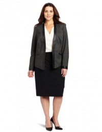 Calvin Klein Women's Plus-Size Open Trim Jacket