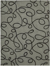 Nourison Citi Limits Grey 5-Feet by 7.6-Feet Polyacrylic Area Rug