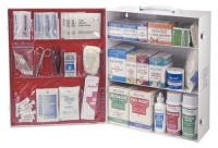 Medique 745M1 3-Shelf Industrial Side-Opening First Aid Cabinet, Filled