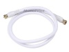 Monoprice 3ft RG6/18AWG 75 ohm Quad Shielded CL2 F-Type Coaxial RF Cable - White