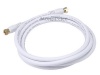 Monoprice 6ft RG6/18AWG 75 ohm Quad Shielded CL2 F-Type Coaxial RF Cable - White