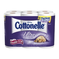 Cottonelle Ultra Comfort Care Toilet Paper, 12 Double Roll, White (Pack of 4)