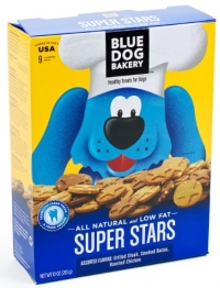 Blue Dog Bakery Super Stars Assorted Small Dog Treats, 10-Ounce Boxes (Pack of 6)