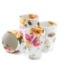 An English classic blooms anew. Planted inside and out with pink and gold blossoms, Country Rose mugs evoke all the elegance of the original Old Country Roses pattern but with a more casual, contemporary feel.