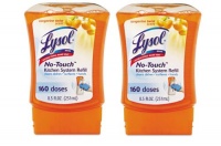 Lysol No Touch Twin Refill Kitchen System, Tangerine, 17 Ounce