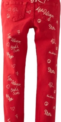 True Religion Girls 7-16 Overdye Grafitti Casey, Red, 12