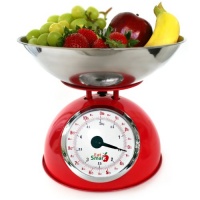 EatSmart Precision Retro Mechanical Kitchen Scale, Red