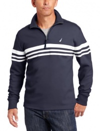 Nautica Men's Meadow Cove 1/4 Zip Stripe Shirt