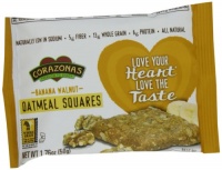 Corazonas Oatmeal Squares, Banana Walnut, 1.76-Ounce Bars (Pack of 12)