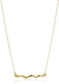 gorjana Twisted Vine Gold-Plated Swirled Bar Charm Necklace