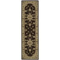 Nourison 2000 2239 Rectangle Rug, Black, 2.3-Feet by 8.0-Feet