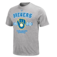 MLB Mens Milwaukee Brewers Opening Series Short Sleeve Basic Tee By Majestic