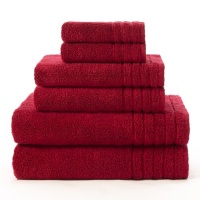 Super Zero Twist 6 piece towel set Cassis (Berry) by Cotton Craft - 7 Star Hotel Collection Beyond Luxury Softer than a Cloud - Each set contains 2 Oversized Bath Towels 30x54, 2 Hand Towels 16x30, 2 Wash Cloths 13x13 - Other colors - Vanilla, Basil Green