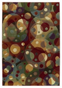 Shaw Living Impressions 5-Foot 5-Inch by 7-Foot 8-Inch Rug in Orbit Pattern, Multi