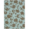 Nourison RS014 Home and Garden Rectangle Machine Printed Rug, 7.9 by 10.10-Inch, Light Blue