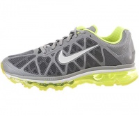 Nike Women's Air Max+ 2011 - Wolf Grey / White-Volt-Dark Grey, 7 B US