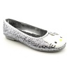 Hello Kitty Leila Ballet Flat (Little Kid),Silver,2 M US Little Kid