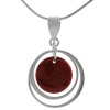 Alexandria Collection Sterling Silver Red Coral Necklace