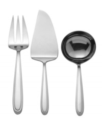 Like the soft toe of a dancer's slipper, Ballet Icing flatware ends in a round, elegant tip. A classic shape coupled with the lasting luster of 18/10 stainless steel makes this 3-piece serving set a crowd favorite for formal and everyday dining.