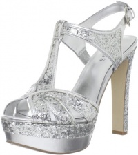 Guess Women's Indrina Platform Sandal,Silver Multi,11 M US